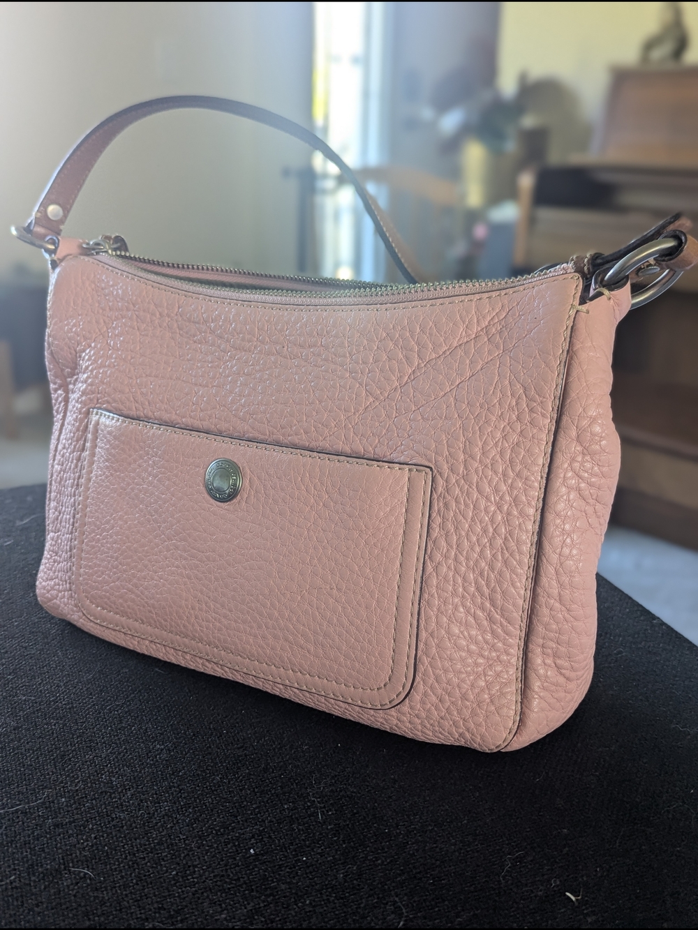 Vintage Coach Genuine Pebbled Leather Shoulder Bag in Dusty Rose